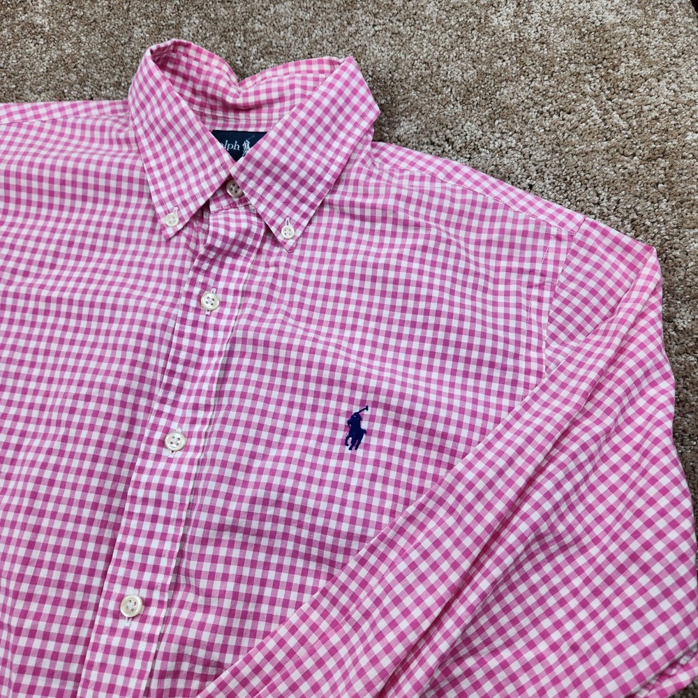 Ralph Lauren Pink Gingham Button-Down Shirt